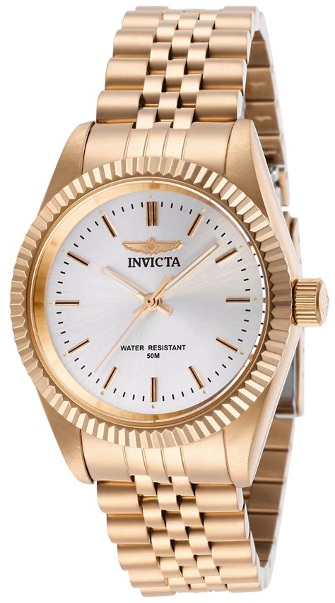 invicta women's rose gold watch